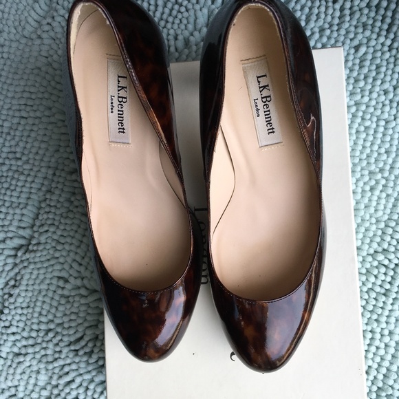 LK Bennett Tortoise Shell Sledge Heels - Picture 4 of 5